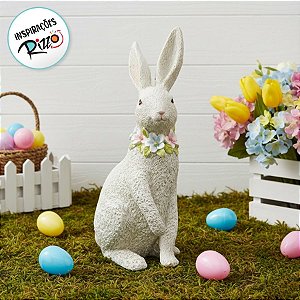 Coelho Branco Olhando para Frente - 1 unidade - Rizzo Embalagens