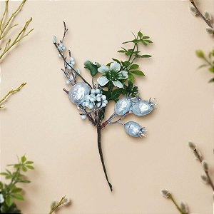 Galho Pick Decorativo de Páscoa com Ovo - 25cm - 1 unidade - Rizzo