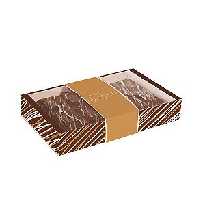Caixa para Tablete de 250 g - Tons de Chocolate - 10 Unidades - Cromus - Rizzo