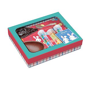 Caixa Kit Confeiteiro meio ovo 150 g - Os Coelhinhos - 1 unidade - Cromus -