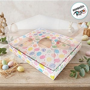 Caixa para 3 Meio Ovos de 50g a 80g - Ovos Coloridos - 20,5x17x9,7cm - 5 un - Assk - Rizzo
