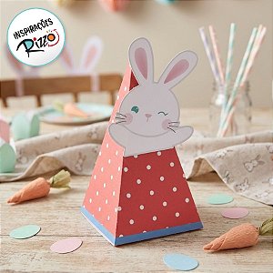 Caixa Cone Coelhinhos 5x5x14 - 10 Unidades - Cromus Páscoa - Rizzo