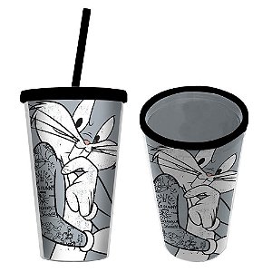 Copo Térmico com Canudo Pernalonga 300ml Looney Tunes - 01 Unidade - Rizzo