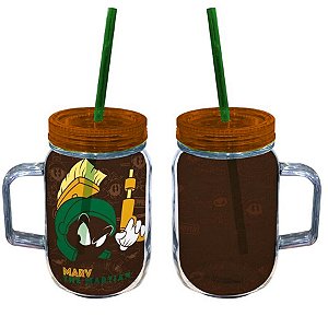 Copo Caneca Térmica com Canudo Marvin Marciano 550ml Looney Tunes - 01 Unidade - Rizzo