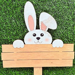 Placa Coelho de Páscoa para Personalizar - 57cm x 22cm - 1 unidade - Cromus Páscoa - Rizzo