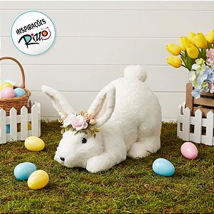 Coelho Abaixado com Flores na Cabeça - 1 unidade - Cromus - Rizzo