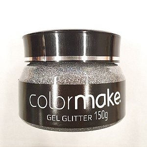 Gel Glitter Prata Pote 150 g - 1 unidade - ColorMake - Rizzo