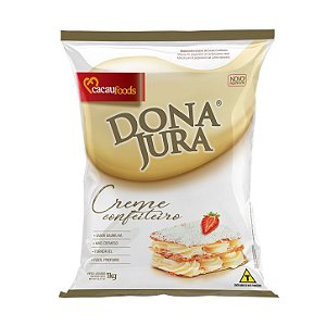 Creme de Confeiteiro Baunilha 1kg Dona Jura - 01 Unidade - Cacau Foods - Rizzo