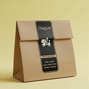 Adesivo "Cheguei" - Ref.2044 - Hot Stamping - Preto - 50 unidades - Stickr - Rizzo