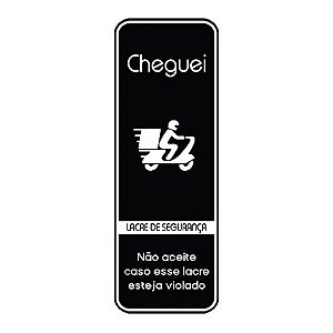 Adesivo "Cheguei" - Ref.2044 - Hot Stamping - Preto - 50 unidades - Stickr - Rizzo