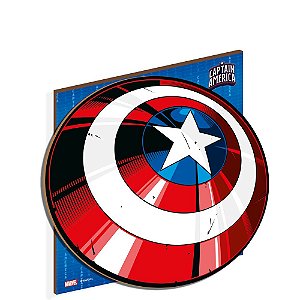 Quadro Decorativo MDF Capitão América Avengers - 1 Unidade - Festcolor - Rizzo Embalagens.