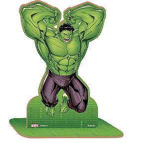 Personagem MDF P Hulk Avengers - 1 Unidade - Festcolor - Rizzo Embalagens.