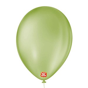 Balão de Festa Látex Liso - Verde Eucalipto (Escuro) - 50 Unidades - São Roque