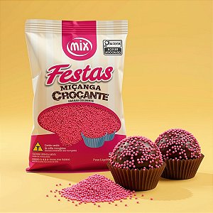 Confeito Miçanga - Rosa - 500g - 1 Unidade - Mix