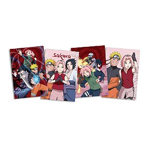 Quadro Decorativos Naruto c/4 unid Festcolor