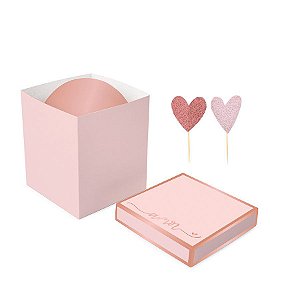 Caixa "Pop Me" Romântico Rose Gold - 1 unidade - Cromus - Rizzo Embalagens