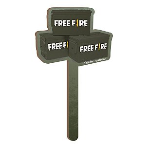 Pick Decorativo Caixas Army MDF Free Fire - 1 Unidade - Festcolor - Rizzo