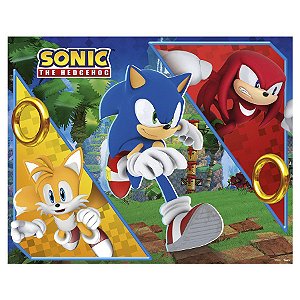 Painel Plástico Decorativo - Festa Sonic - 1 unidade - Regina Festas - Rizzo