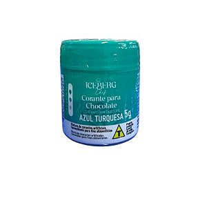 Corante em Pó Lipossolúvel Azul Turquesa - 1 Unidade - 5g - Iceberg -