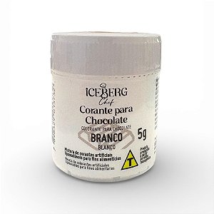 Corante em Pó Lipossolúvel Branco - 1 Unidade - 5g - Iceberg