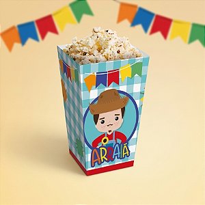 Caixa para Pipoca Caipirinha Menino - Tamanho P - 10 Unidades - Cromus - Rizzo