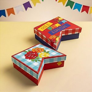 Caixa Divertida para Doces Arraiá Sortido - 4 Unidades - Cromus - Rizzo