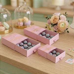 Caixa Luva Rosa Para Doces - 10 Unidades - Cromus - Rizzo Embalagens