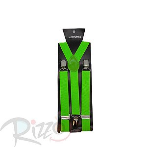 Adereço de Carnaval - Suspensório - Verde Neon - Mod:6975 - 01 unidade - Rizzo Embalagens