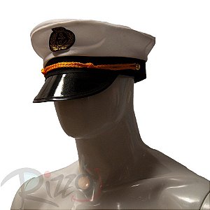 Adereço de Carnaval Quepe Marinheiro - Branco - Mod H-51- 01 unidade - Rizzo Embalagens