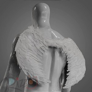 Adereço de Carnaval - Asa de Anjo - Branco - Mod:306 - 01 unidade - Rizzo Embalagens