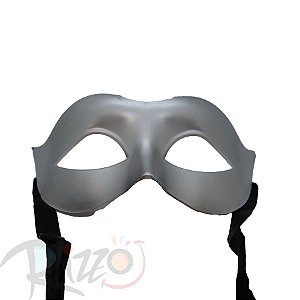 Máscara de Carnaval Veneziana - Ref:H17 - Prata - 01 unidade - Rizzo