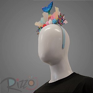 Tiara Sereia Luxo com aplique flores - Adereço de Carnaval  - Sortido - Mod 606 - 01 unidade - Rizzo