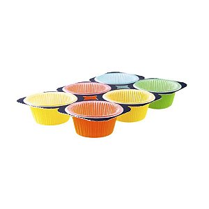 Bandeja de Forma Muffin Forneável Color 50g - 30 Unidades - Ecopack - Rizzo Embalagens