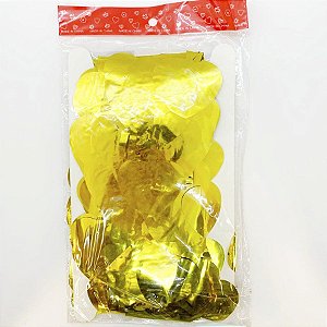 Cortina Decorativa de Coração Dourado - 1 Unidade - ArtLille - Rizzo Embalagens