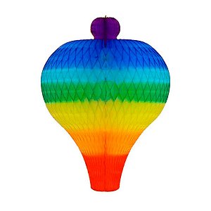 Balão Carrapeta 490 MM - Enfeite Papel de Seda - Colmeia - 1 Unidade - Girotoy - Rizzo