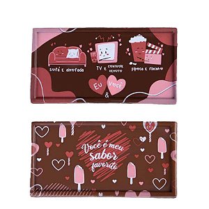 Blister Decorado com Transfer Para Chocolate - Tablete - Dia dos Namorados - BL0117 - 1 unidade - Stalden - Rizzo