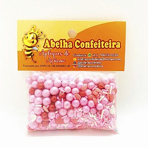 Mini Confeito - Sprinkles Toque Vermelho - 60 gramas - Abelha Confeiteira - Rizzo