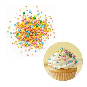 Mini Confeito - Sprinkles Circo - 60 gramas - Abelha Confeiteira - Rizzo