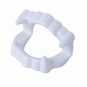 Dentadura de Vampiro Branca - 25 unidades - Rizzo Embalagens