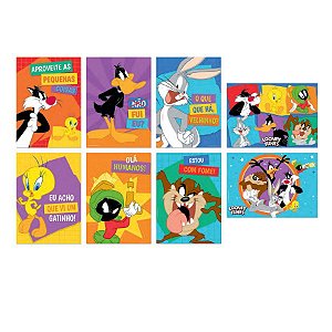 Cartaz Decorativo Looney Tunes - 8 Unidades - Cromus - Rizzo Embalagens