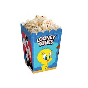 Caixa Pipoca PP Looney Tunes - 10 Unidades - Cromus - Rizzo Embalagens