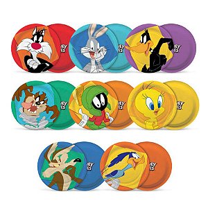 Prato Redondo Looney Tunes - 8 Unidades - Cromus - Rizzo Embalagens