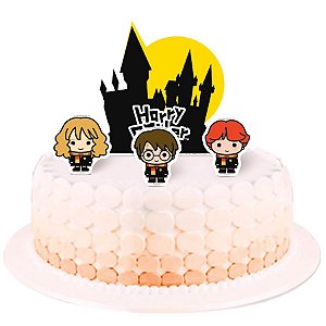 Topper para Bolo Festa Harry Potter Kids - 04 unidades - Festcolor - Rizzo Festas