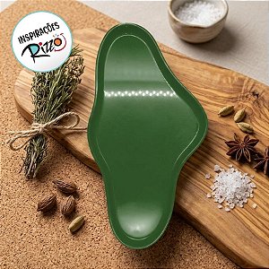 Bandeja Orgânica - 25x13,5 cm - Verde Musgo - 1 unidade - Só Boleiras - Rizzo