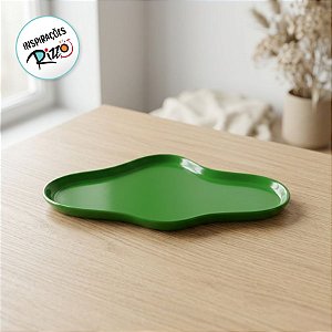 Bandeja Orgânica - 25x13,5 cm - Verde Folha - 1 unidade - Só Boleiras - Rizzo