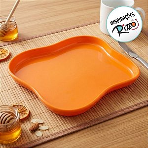 Bandeja Orgânica - 18x14,5 cm - Laranja - 1 unidade - Só Boleiras - Rizzo