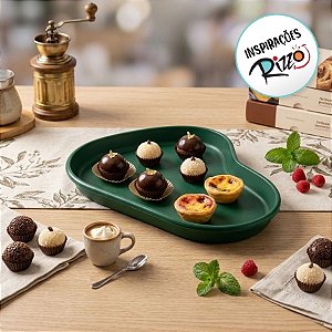 Bandeja Orgânica - 17x11 cm - Verde Folha- 1 Unidade - 1 unidade - Só Boleiras - Rizzo