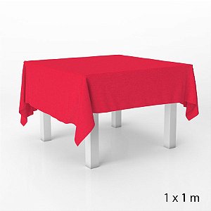 Toalha de Mesa em TNT - 1 x 1 metro - Vermelho - 5 unidades - Best Fest - Rizzo