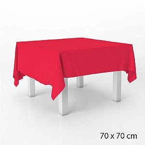 Toalha de Mesa em TNT - 70 x 70 cm - Xadrez Vermelho - 5 unidades