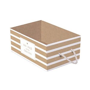 Caixote de Cartão  Com Alça. Terrazo - 01 Unidade - Cromus - Rizzo Embalagens